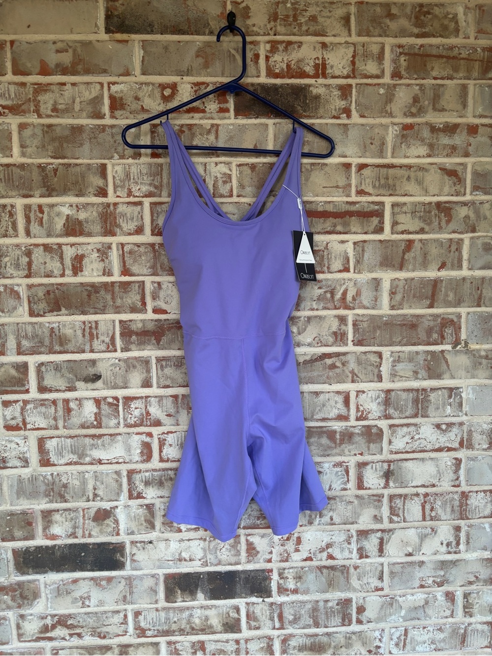 Ongasoft Lavender One-Piece Yoga Dance/Active Short Romper Sz Large